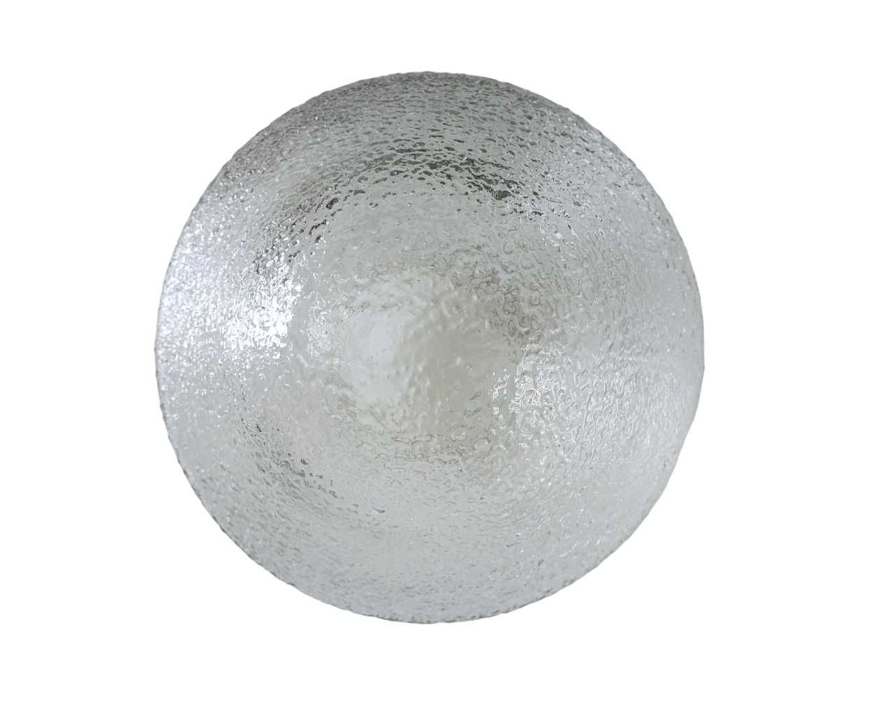 Klosz lampy przezroczysty, chropowata faktura, oryginalny PRL 15cm
