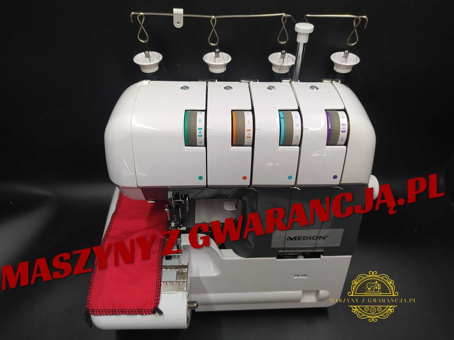 Owerlok overlock MEDION bawełna dresówka jeans Gwarancja 12 Miesiecy