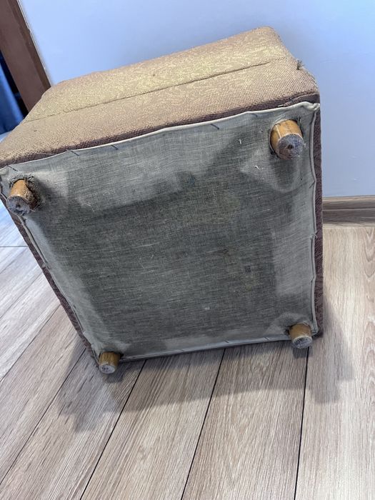 Pufa puf PRL brązowa klasyk retro