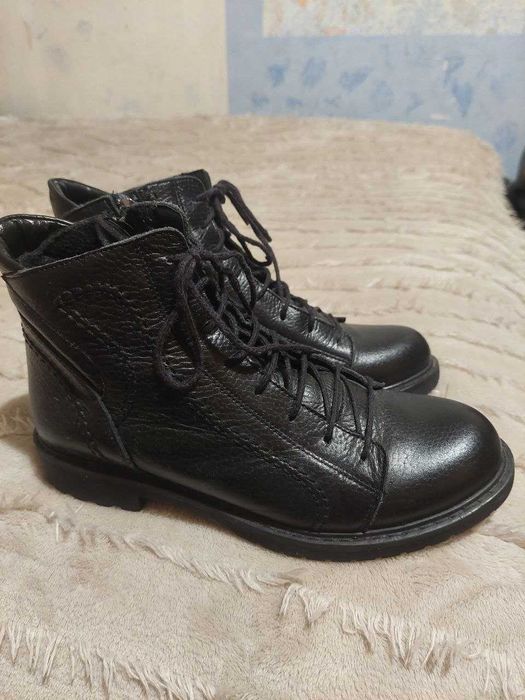 Зимние кожаные полусапожки Vitto Rossi на девочку-подростка 37р.