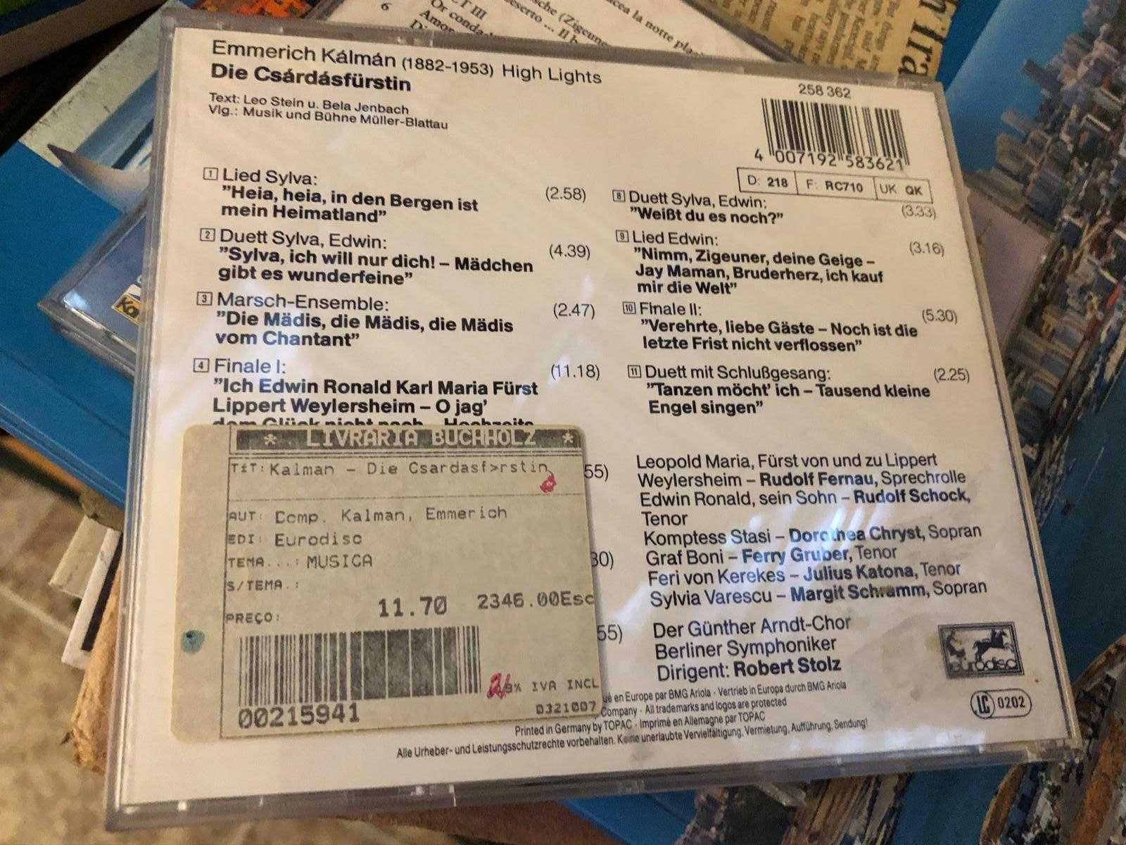 Die Csárdásfürstin
Emmerich Kálmán, cd, portes grátis