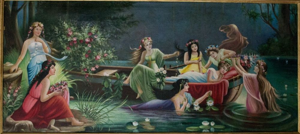 Картина "Лесные нимфы". 1949 г. Масло, холст