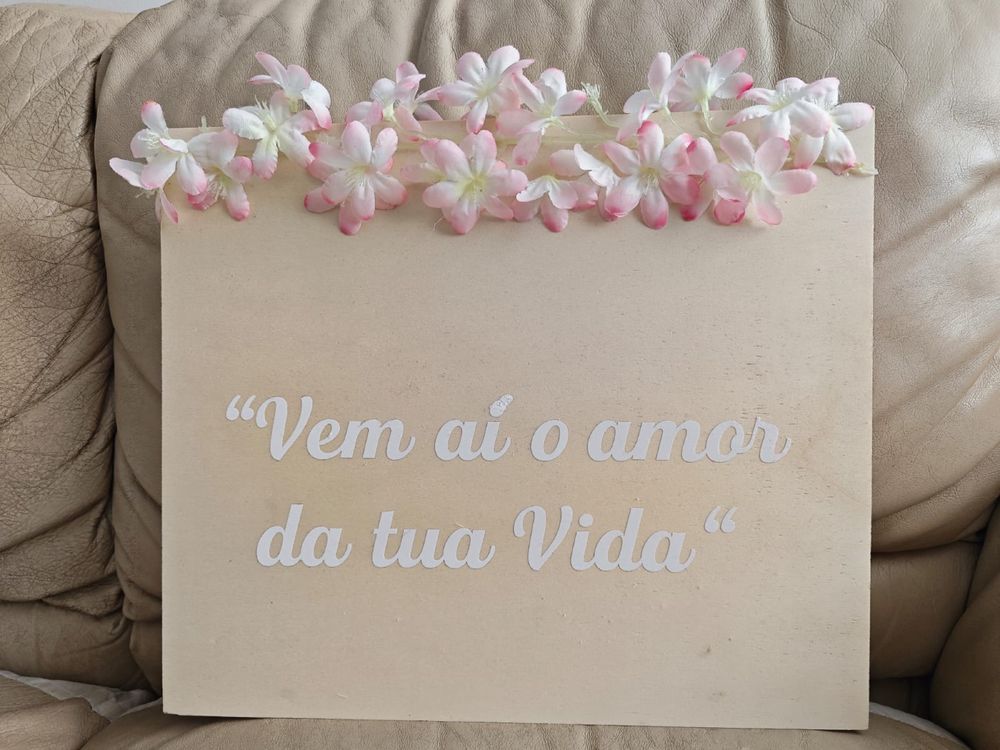 Placas para cerimónia de casamento