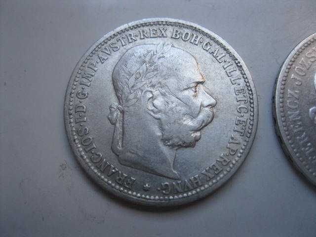 Продам 2 нечастые монеты 1 корона  императора Франца Иосифа. Серебро.