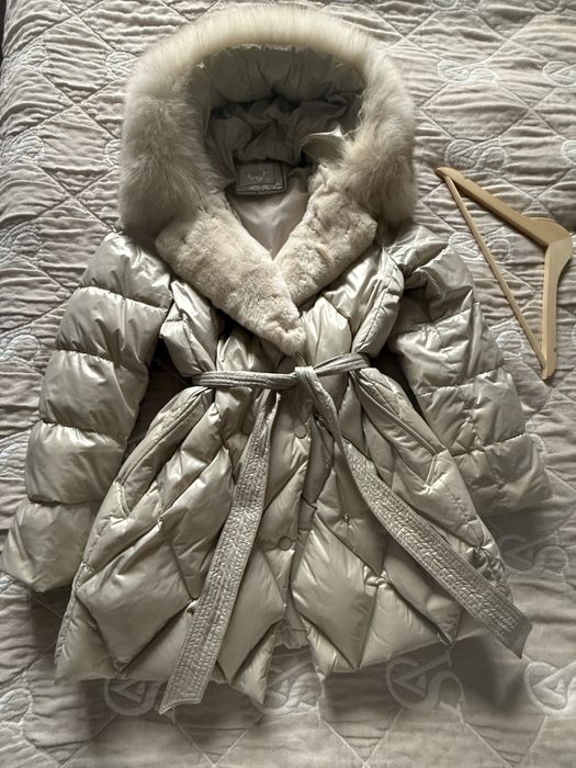 Пуховик жіночий з шиншилки