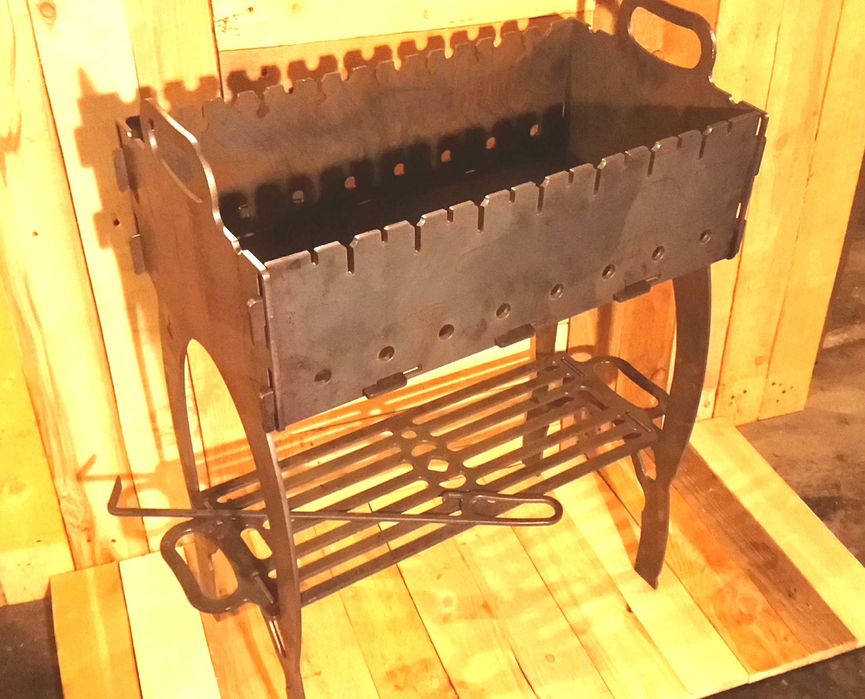 Мангал Разборной, Сталь - 6мм толщина ! Разборной. Н=820мм высотой