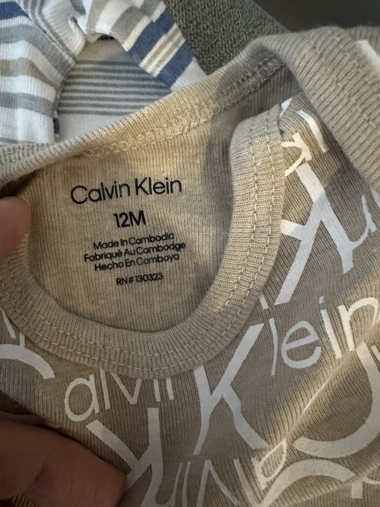 Набір бодіків Calvin Klein, хлопчик, 1 рік набор боди. Мальч.12 мес.