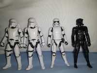 Star wars figurki. Stormtrooper, 2x Flametrooper i Tie fighter pilot