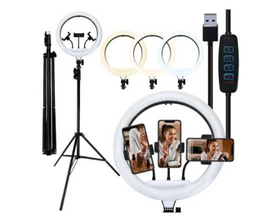 Lampa pierścieniowa makijaż led ring 24w statyw 220cm