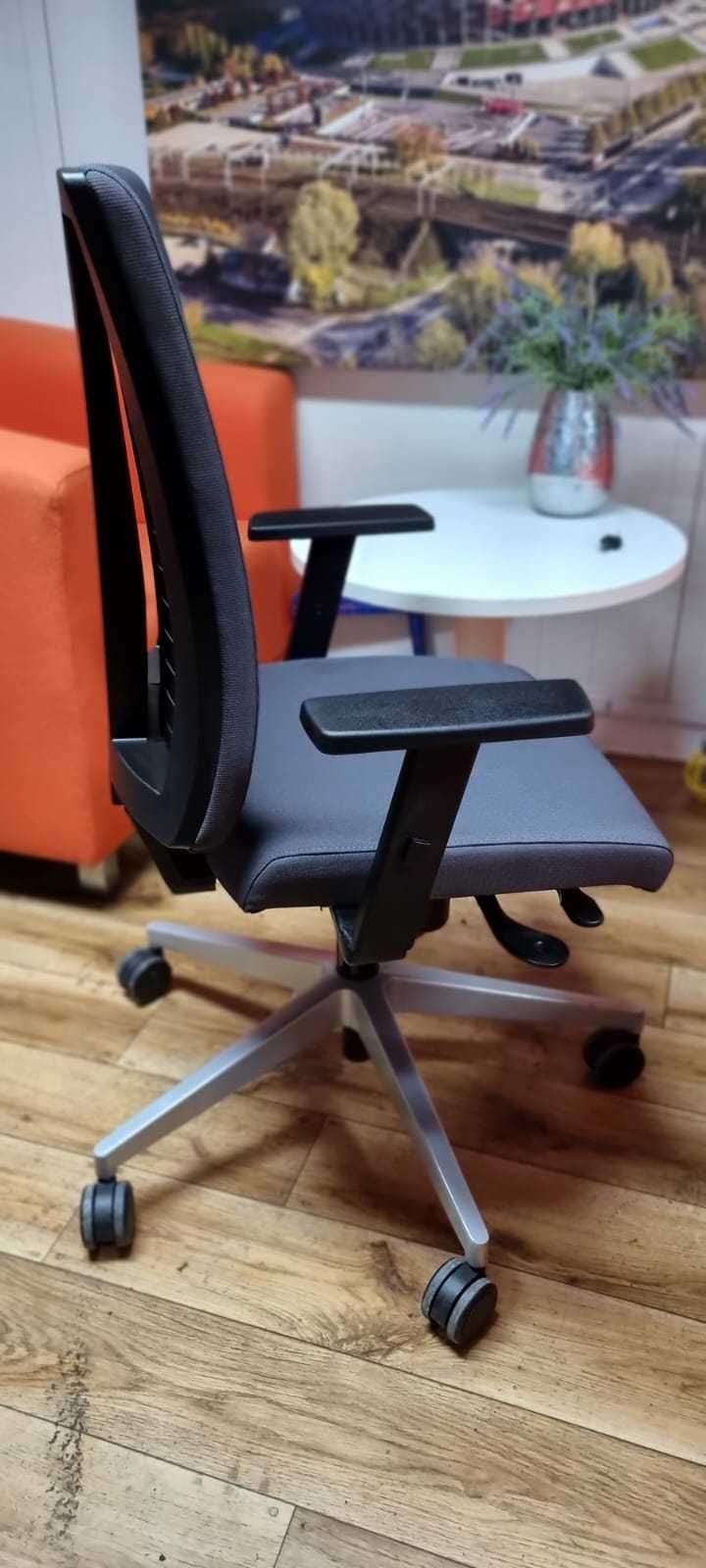 NAVIGO FOTEL OBROTOWY krzesło biurowe szare fotele obrotowe