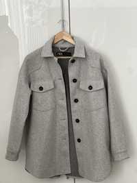 Пальто сорочка  Zara сіре