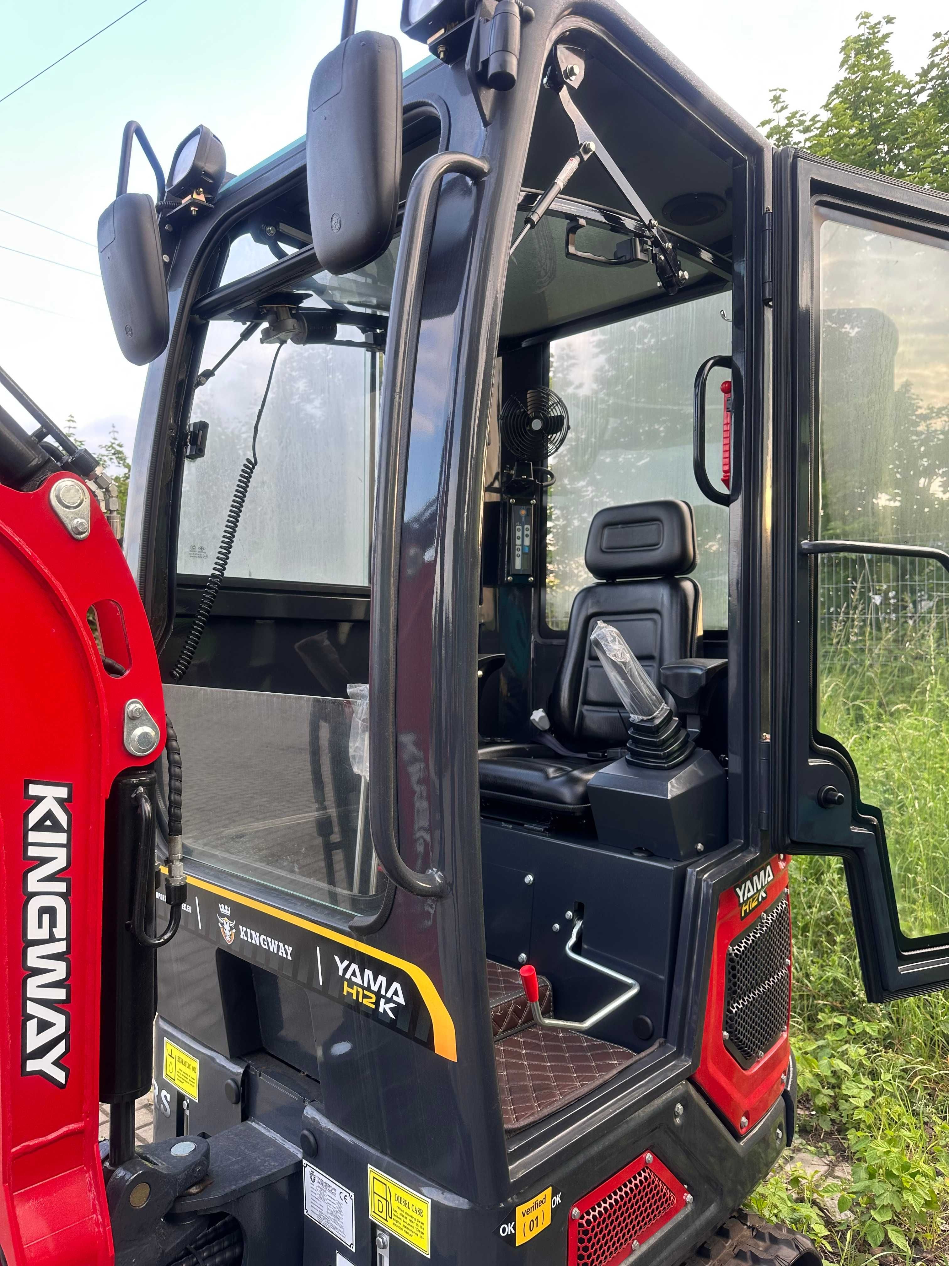 NOWA Minikoparka Kingway Yama H12K JOISTICKI Ramię SKR 3 ŁYŻKI 1200kg