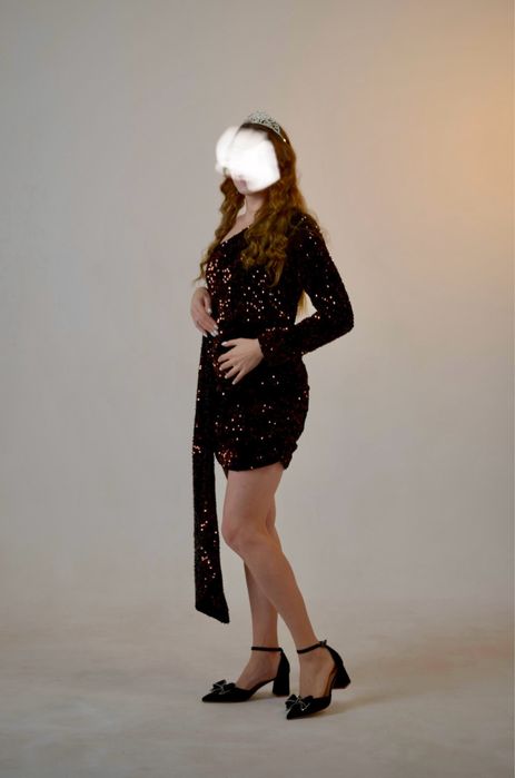 Сукня з паєтками вечірня на одне плече