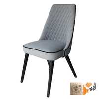 Piękne Szare Krzesło K177 z Czarnymi Nogami