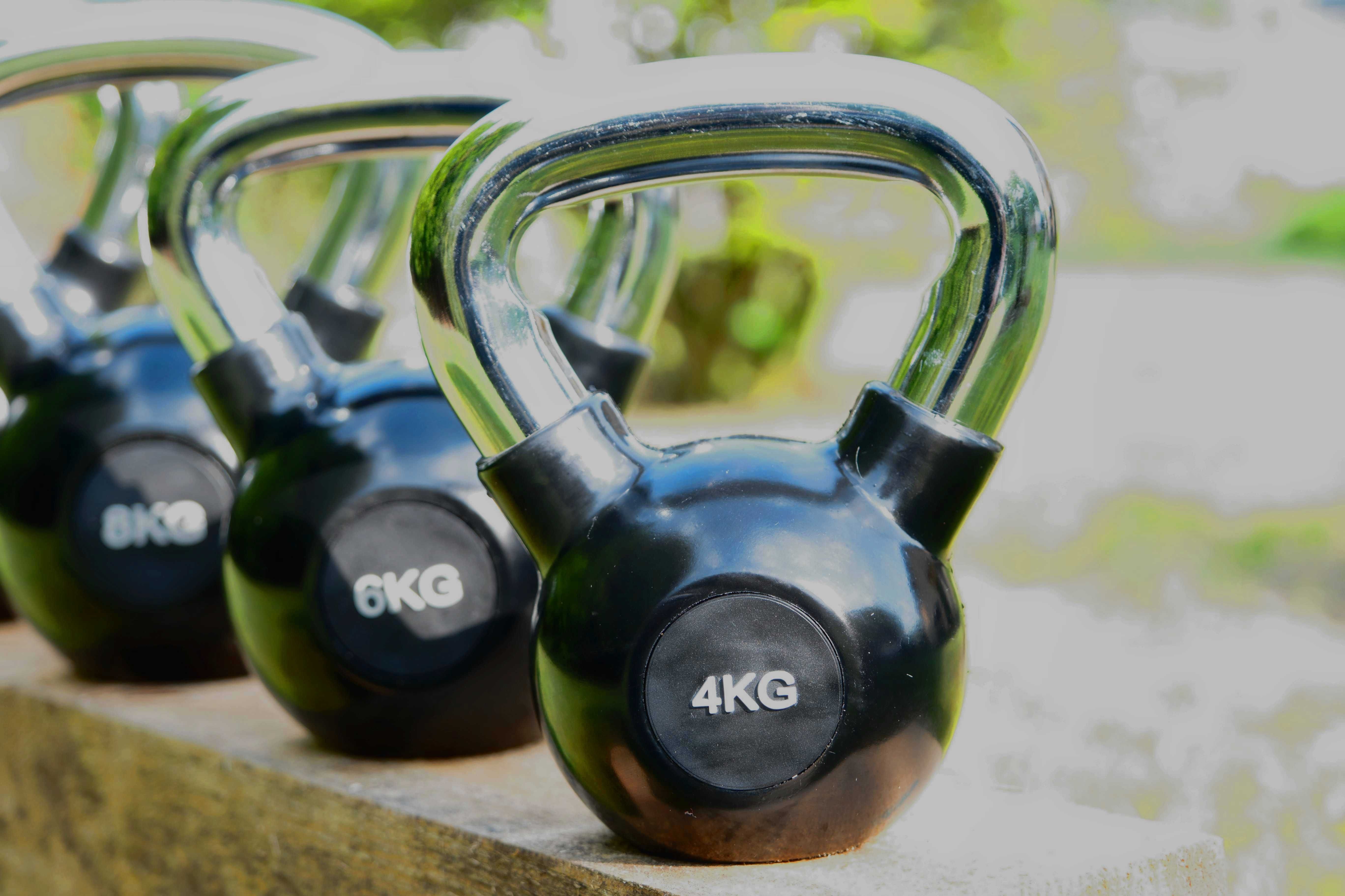 Kettlebells 4-40kg pełna guma chrom nowe
