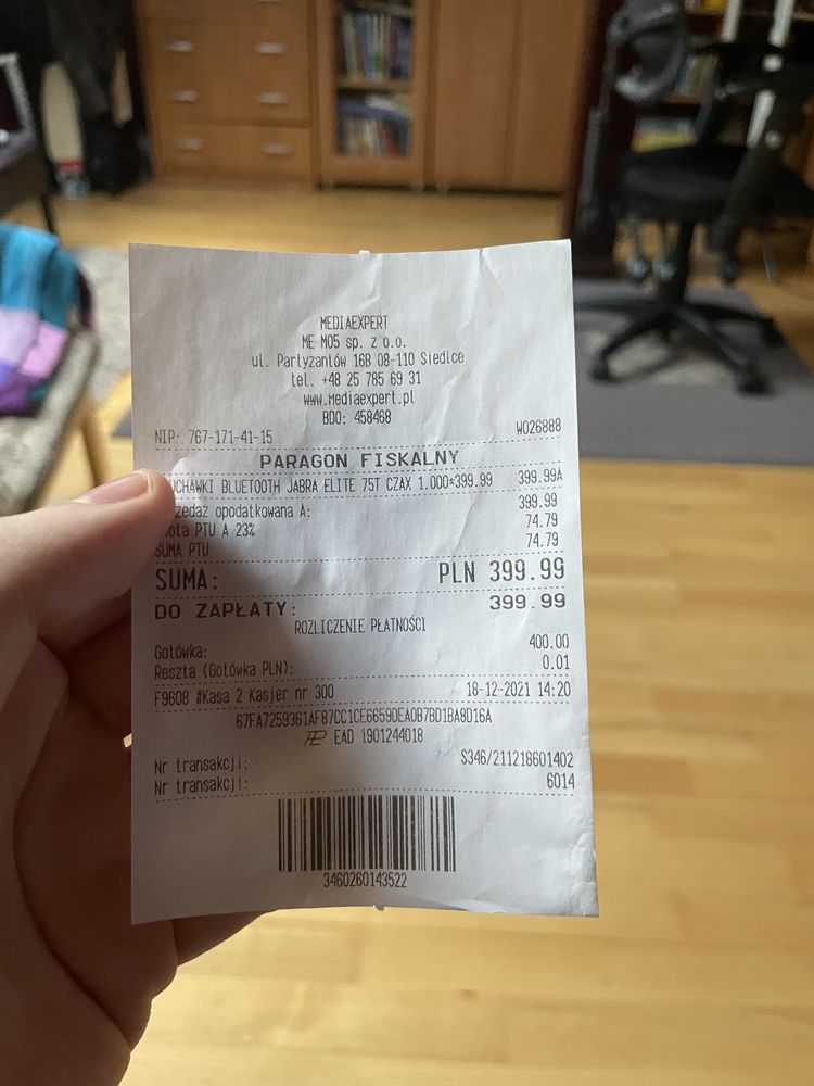 Słuchawki Jabra elite 75t