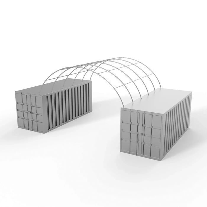 Zadaszenie kontenerowe 6x12m - Wytrzymała konstrukcja z odpornym PVC!