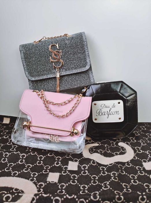 JESIEŃ ZIMA Piękna luksusowa torebka damska! Różowy, czarny. PREMIUM.