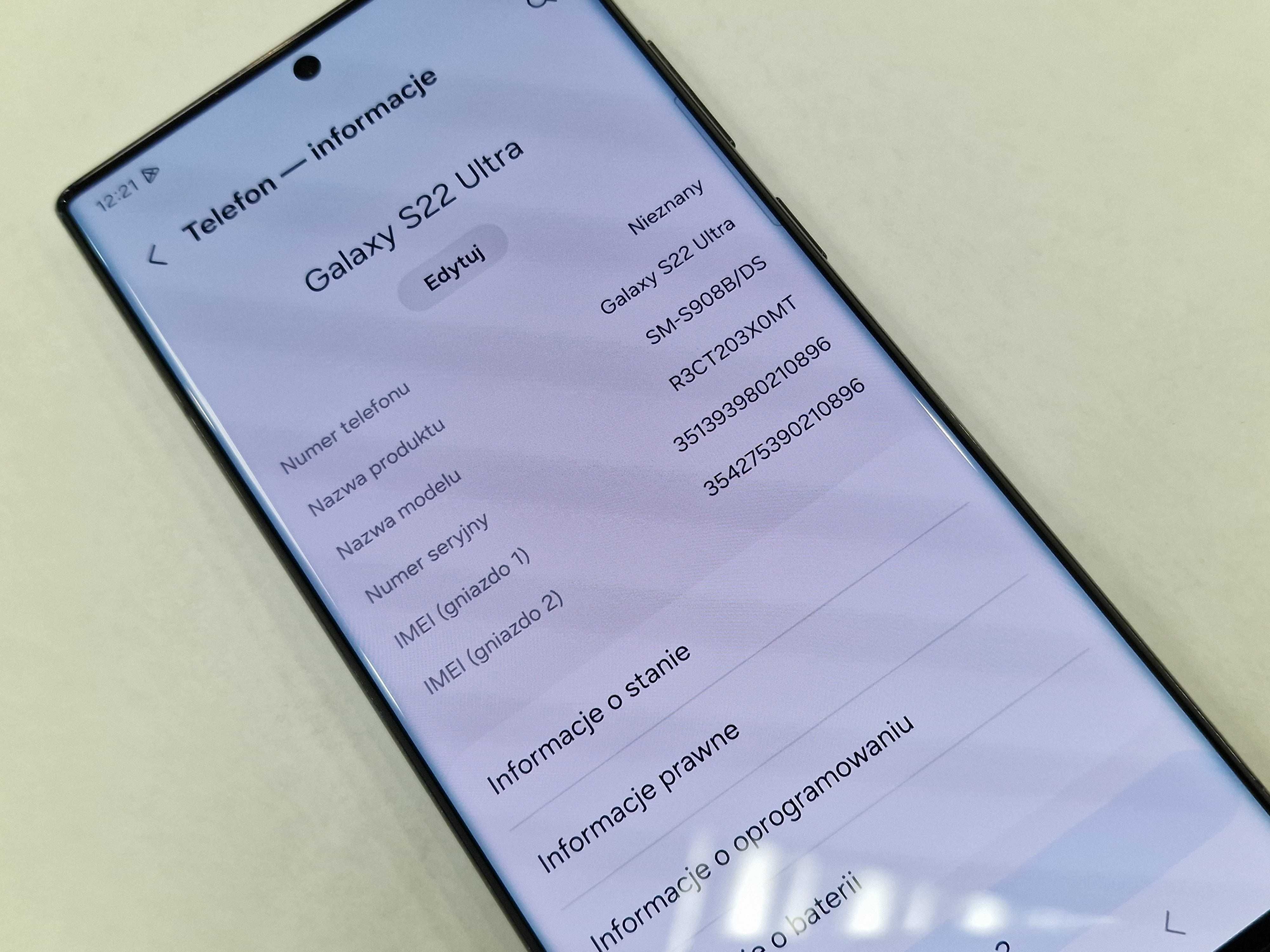 Samsung Galaxy S22 Ultra Dual SIM/ 8GB/ 128GB/ Phantom Black + ładowar