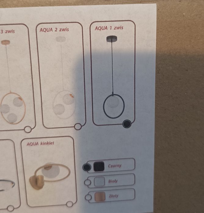 Sigma kula czarny zwis Aqua lampa wisząca nowa