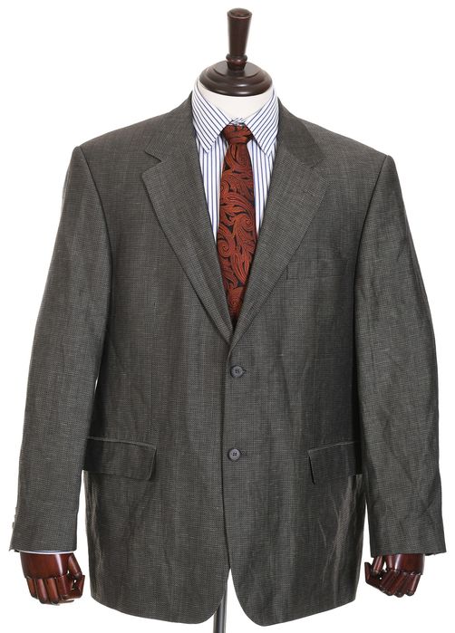 PAUL SMITH klasyczna brązowa marynarka męska w melanżu wełna len r. 56