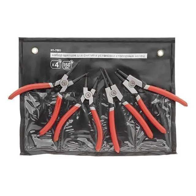 Набiр щипців для стопорних кілець 150мм, 4 шт. INTERTOOL HT-7001