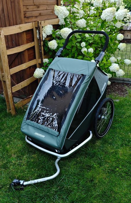 Przyczepka Croozer Kid Vaaya 2 climatex, hamaczek, zestaw do biegania