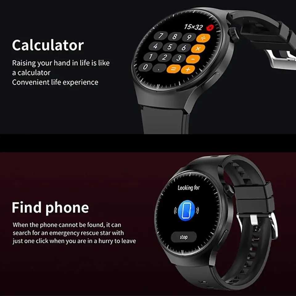 SmartWatch 4 PRO telefon BT, tętno, ciśnienie, kroki, menu PL