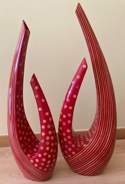 Duas peças decorativas, artesanato das Filipinas