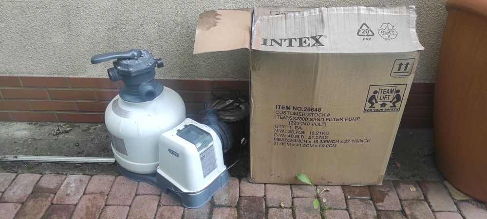 BASEN_INTEX_3.05m x 76cm  + Pompa piaskowa SX 2800 + osprzęt drobny