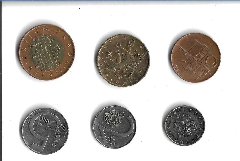 6 Moedas da República Checa - Pré-Euro