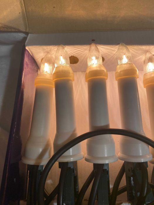 Stare niemieckie lampki choinkowe ZEWNĘTRZNE  16pkt