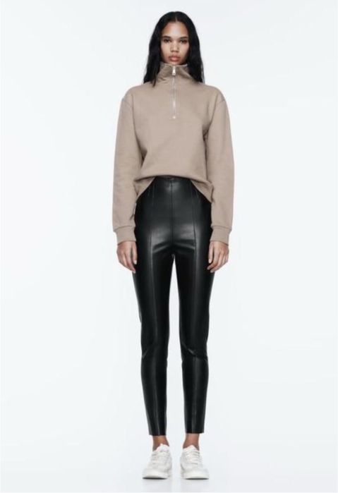 Легінси з еко-шкіри зара , розмір м