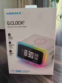 Настольные часы с беспроводной ЗУ Momax Q.Clock 2