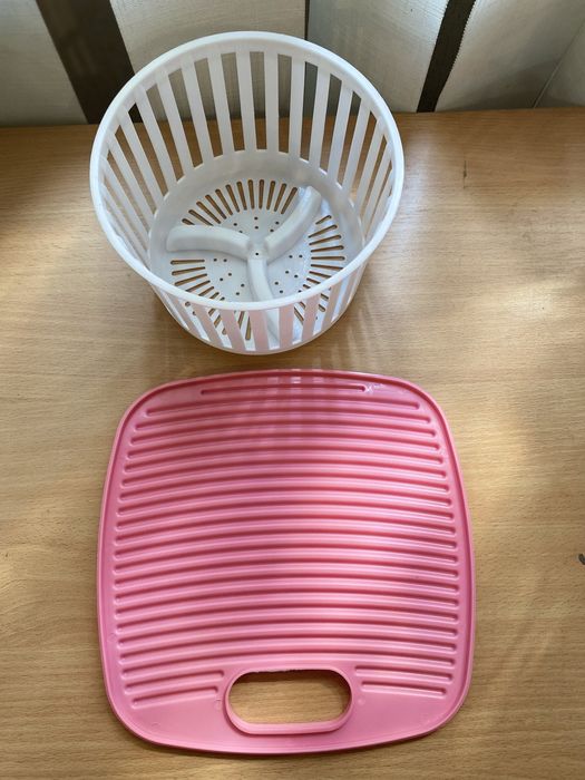 Мініатюрна пральна машинка (рожева) повний набір (нова)