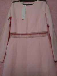 Платье  розовое новое р.44