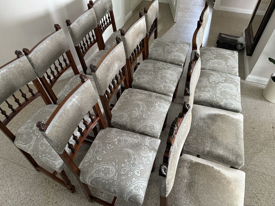 12 eklektycznych krzeseł XIXw. unikat!