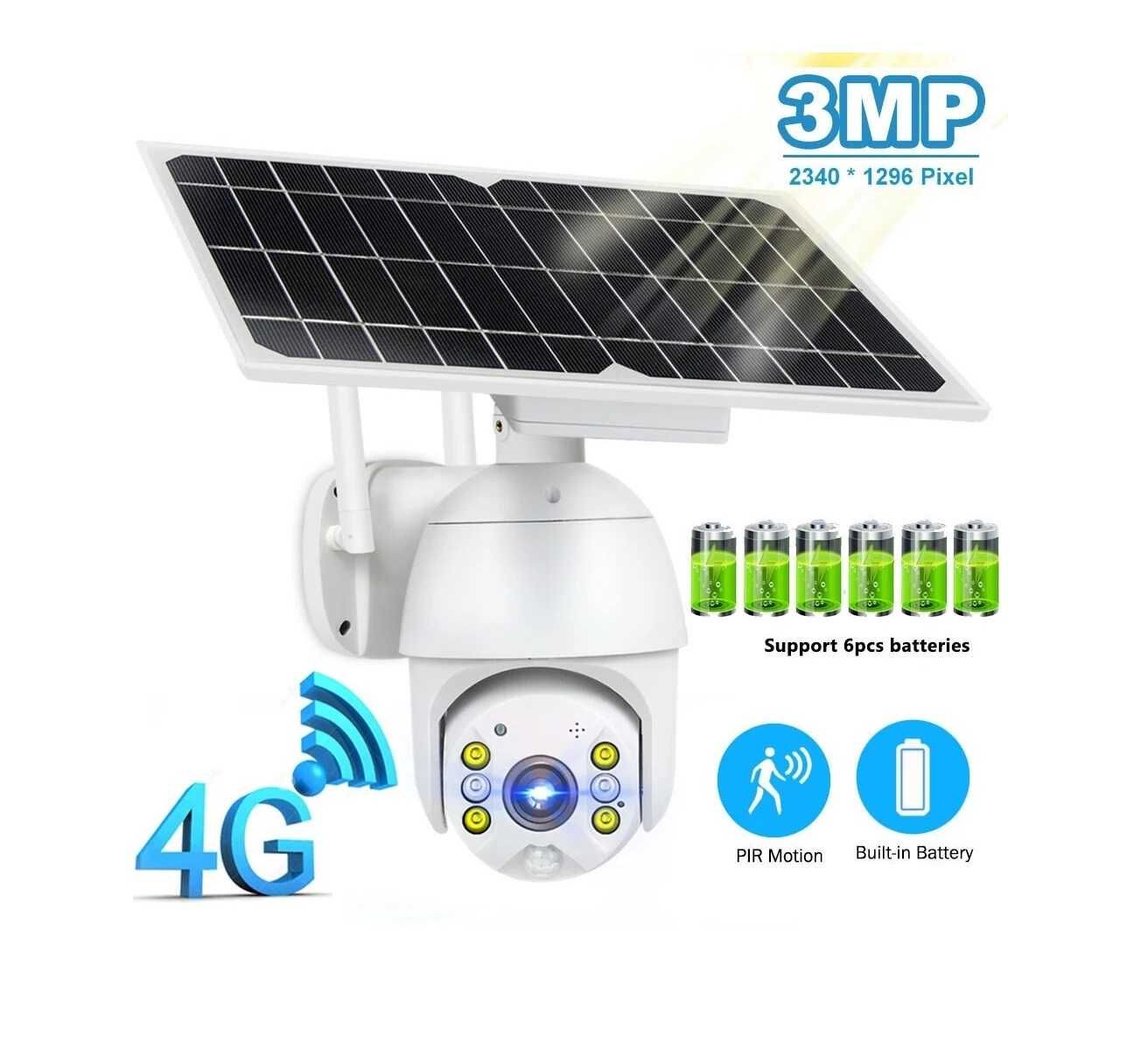 Câmara Solar Rotativa * 3MP * Speed Dome * 3G/4G * SEM FIOS  * NOVO