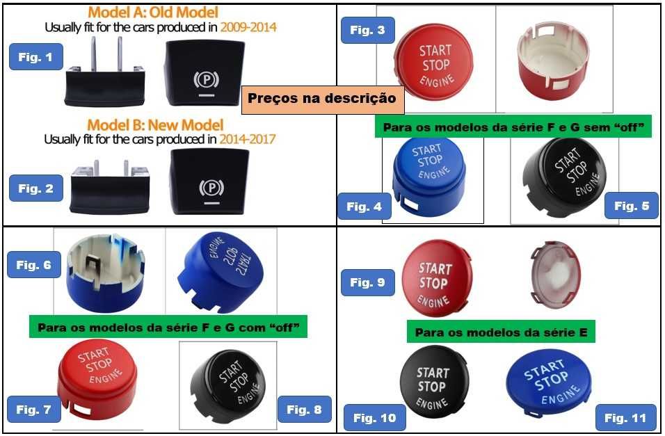 Capas Pedal cx. manual ou automática para  BMW