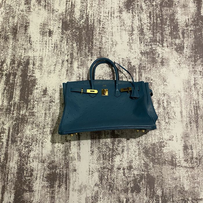 Hermes Birkin Blue Bag