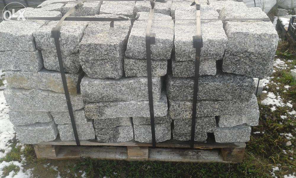 krawężniki i obrzeża granitowe cięte i surowo łupane