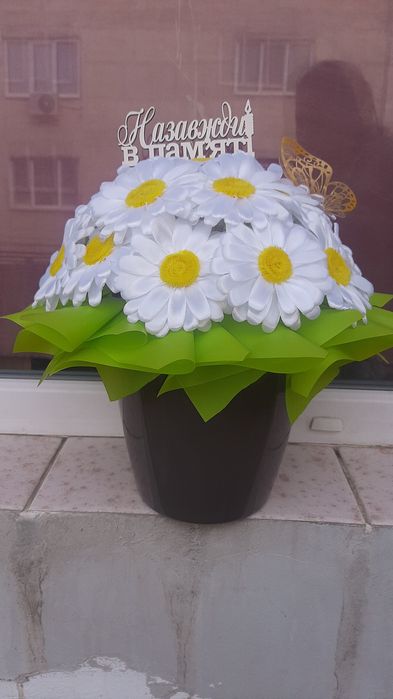 Букеты с атласной ленты