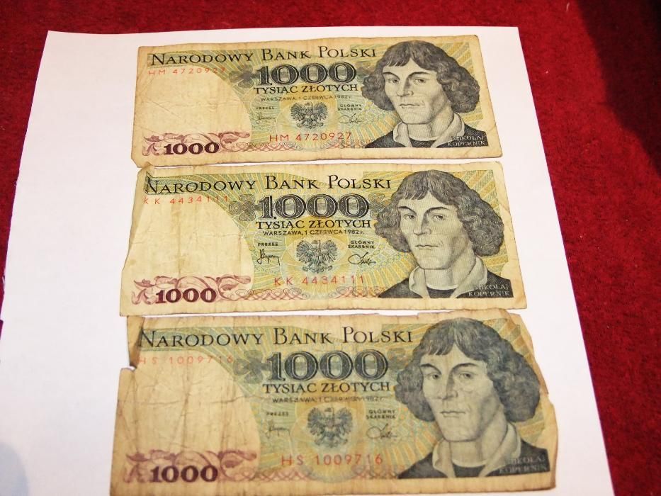 Banknot polski 1000 zł z 1982 roku