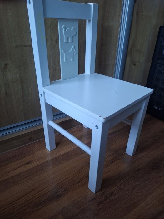 IKEA Kritter białe krzesło krzesełko dla dzieci