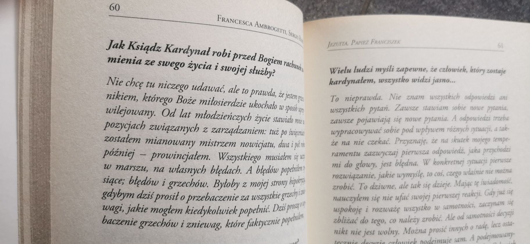 Jezuita Papież Franciszek
 Sergio Rubin Francesca Ambrogetti