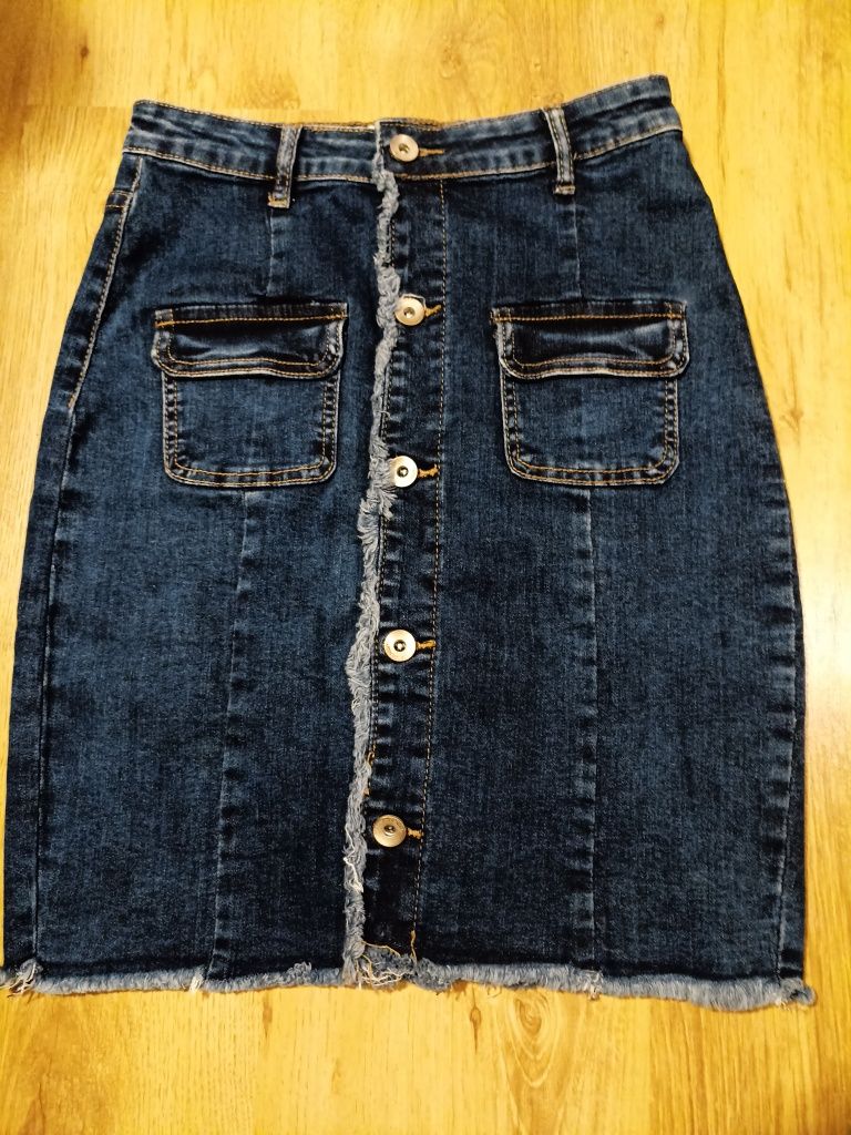 Jeans dżinsowa spódnica mini ołówkowa 36