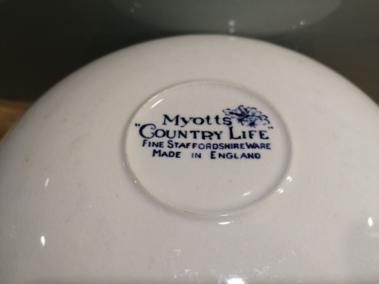 Talerzyki pod filiżanki Myotts Country life angielska porcelana