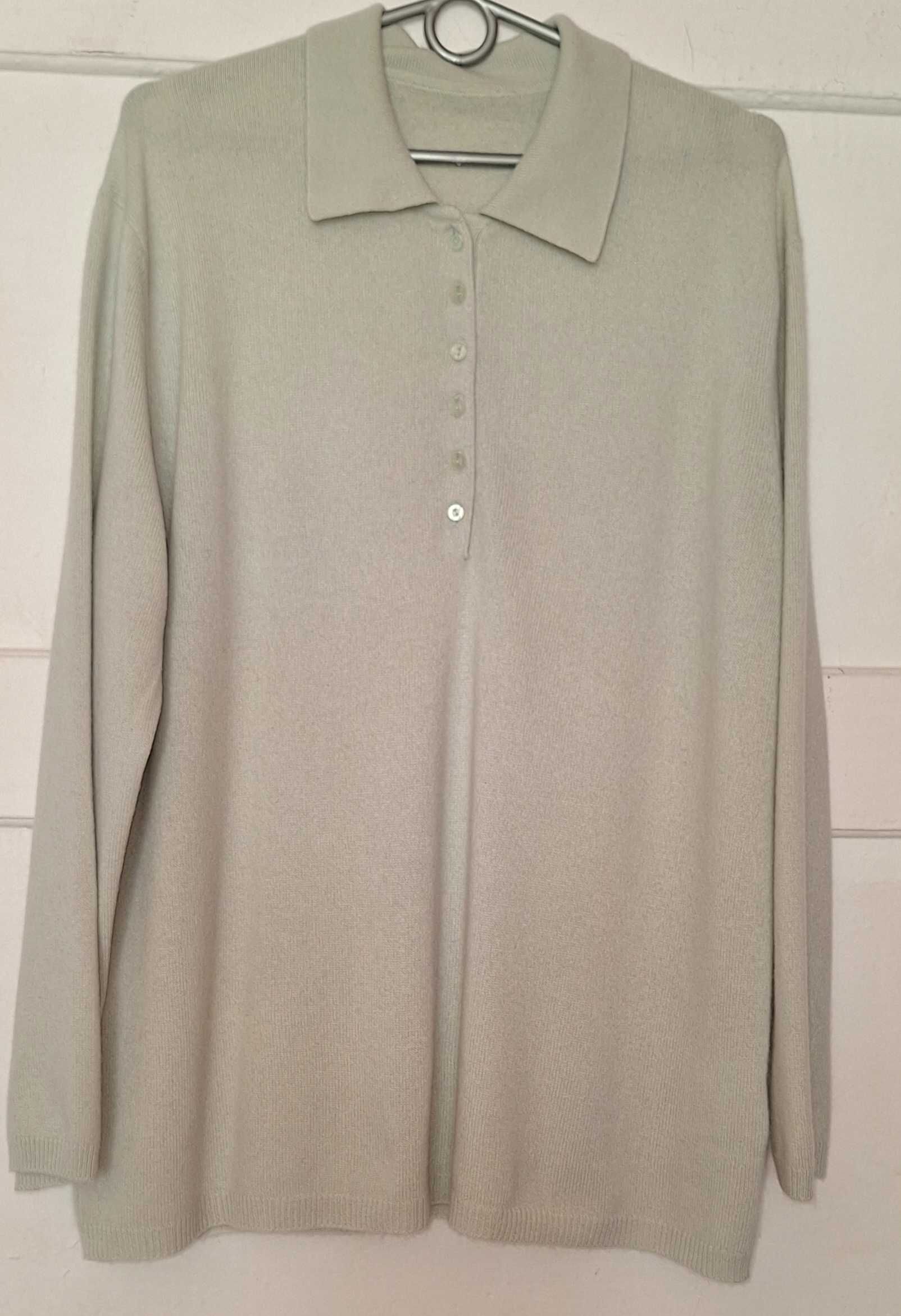 Sweter polo 100% kaszmir