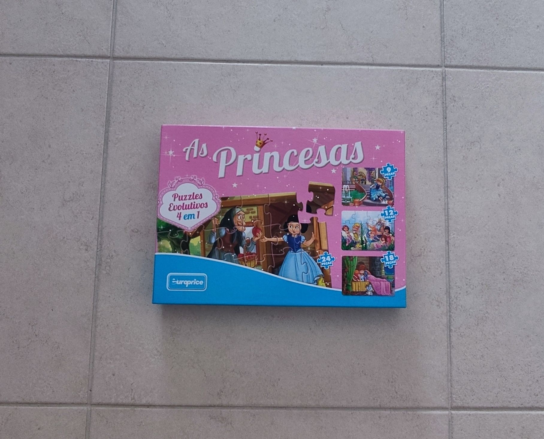 Puzzle 4 em 1 "As Princesas" da Europrice