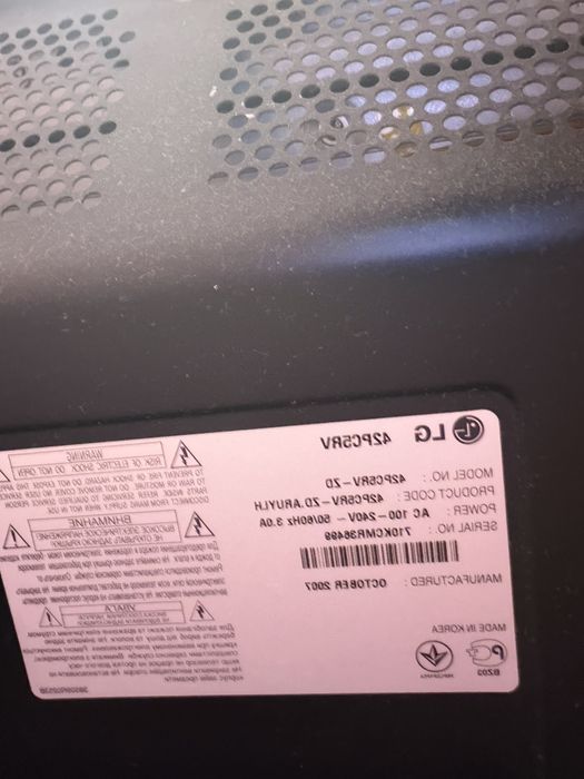 Телевізор LG 42PC5RV Black